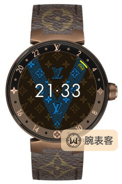 路易·威登智能腕表Tambour Horizon啞光棕色智能腕表
